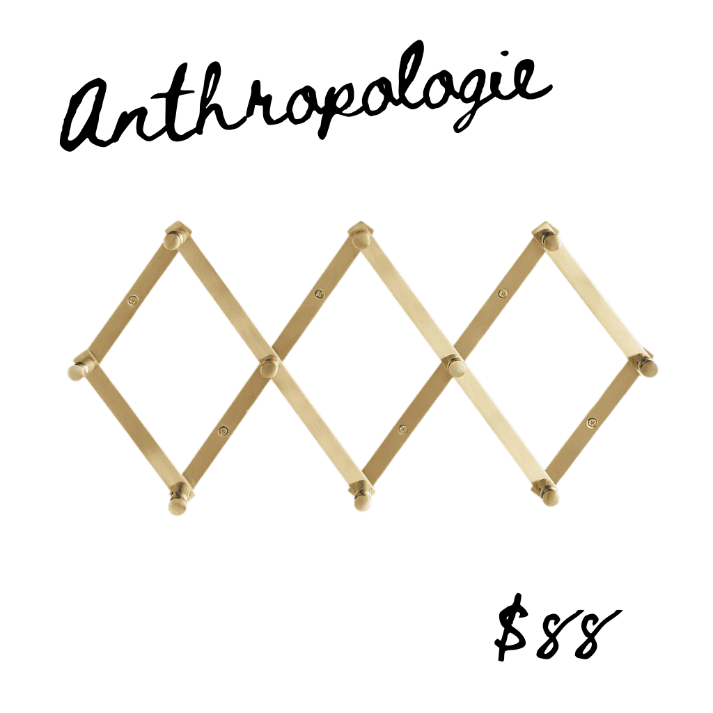 Gold coat rack accordion from anthropologie