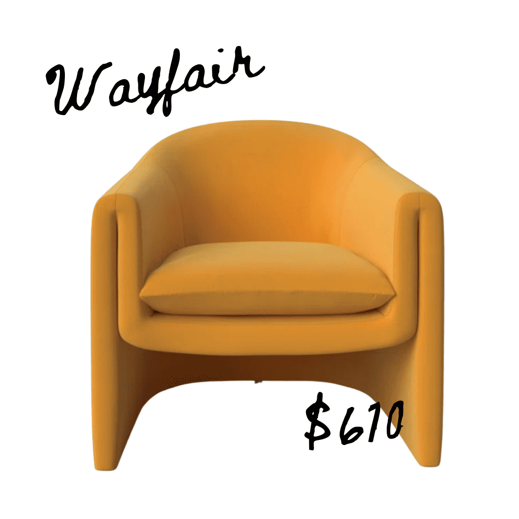 Wayfair velvet chair Anthropologie home