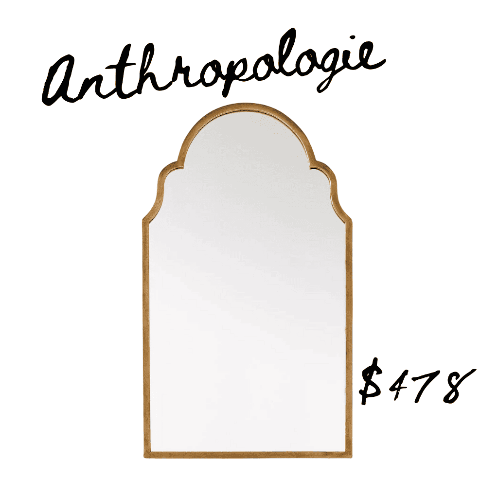 Anthropologie Gold scalloped mirror