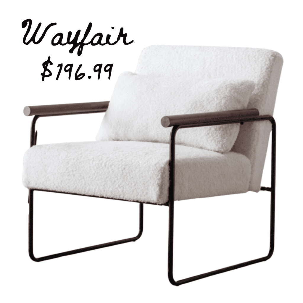 Wayfair white boucle chair