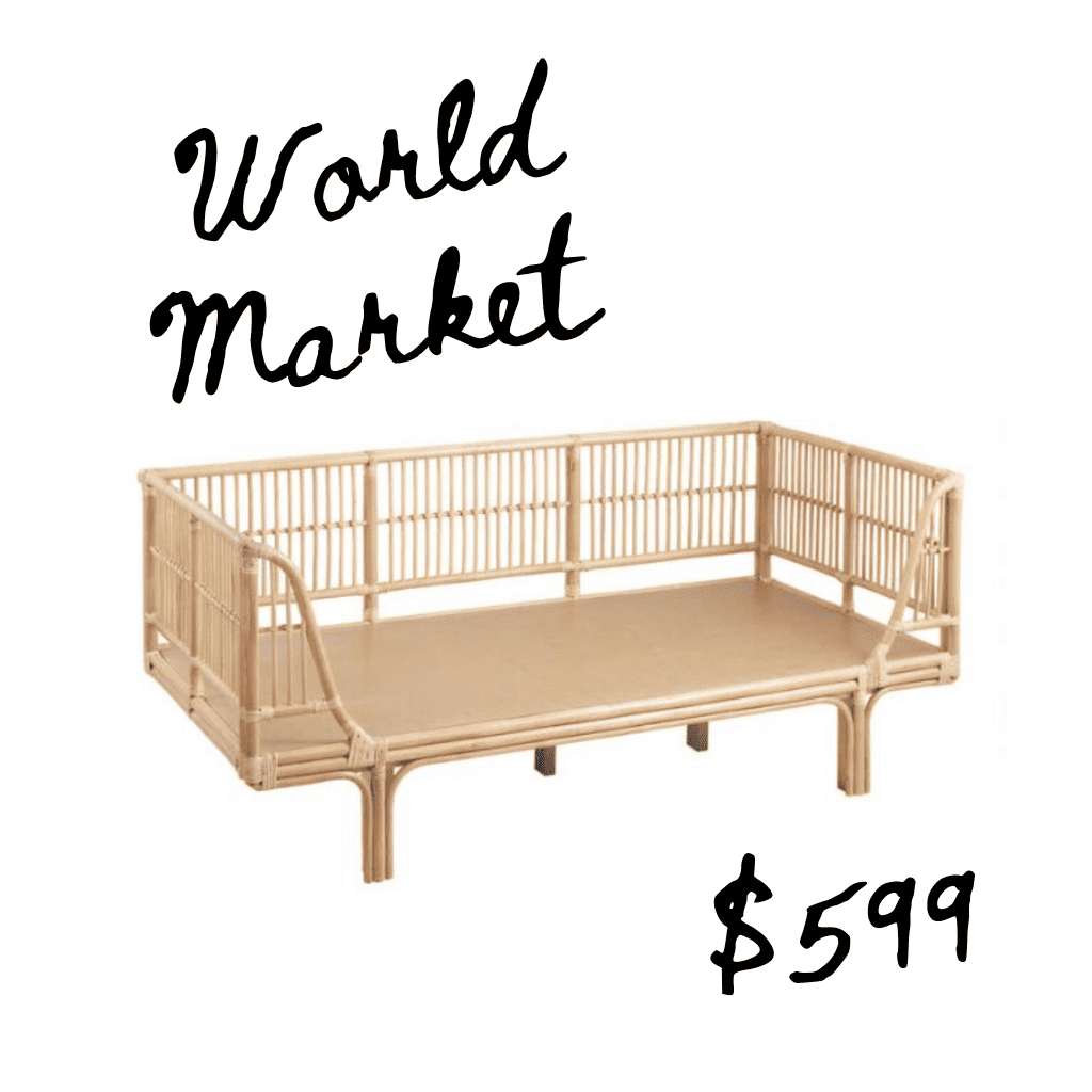 World market rattan daybed lookalike for Venus daybed from Anthropologie home