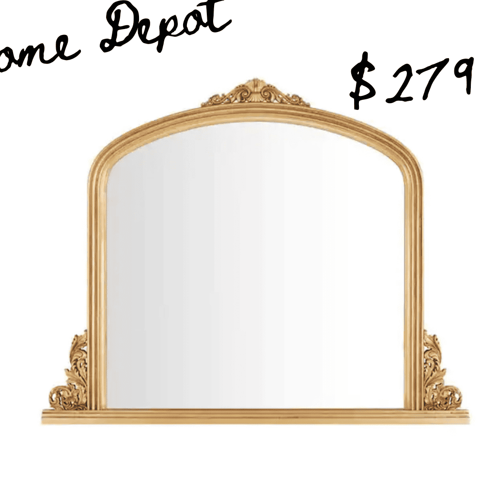 Home Depot gold ornate mirror gleaming primrose lookalike