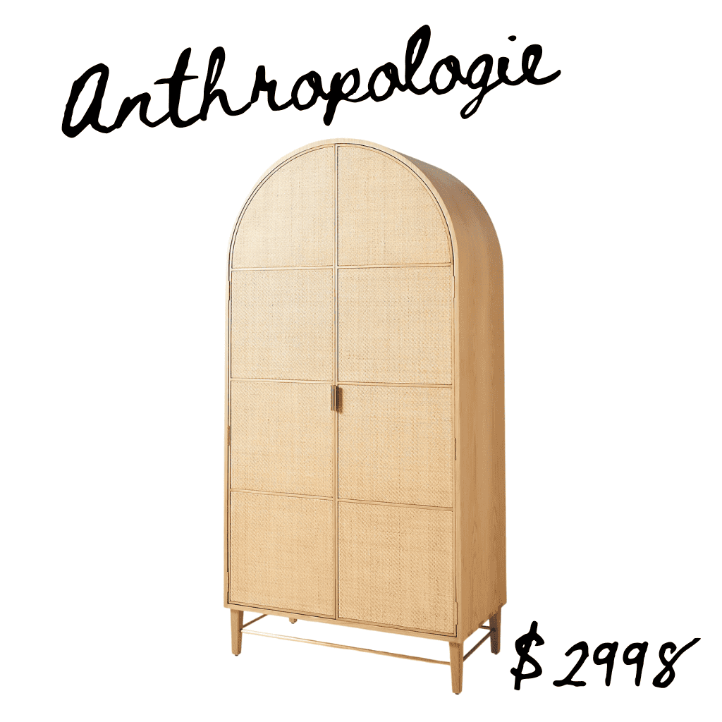 Anthropologie rattan wardrobe