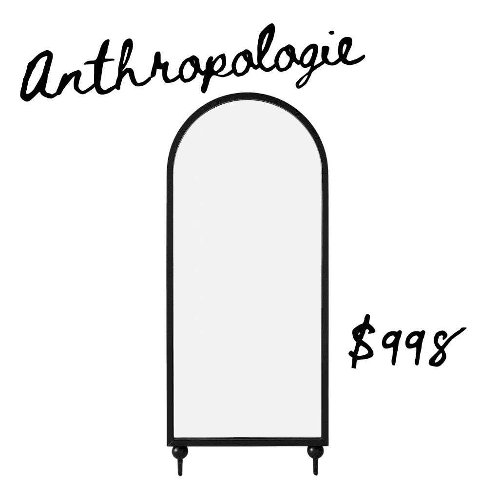 Anthropologie floor length fern mirror