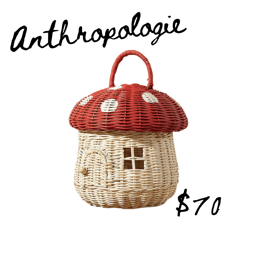 Anthropologie Ollie Ella mushroom basket