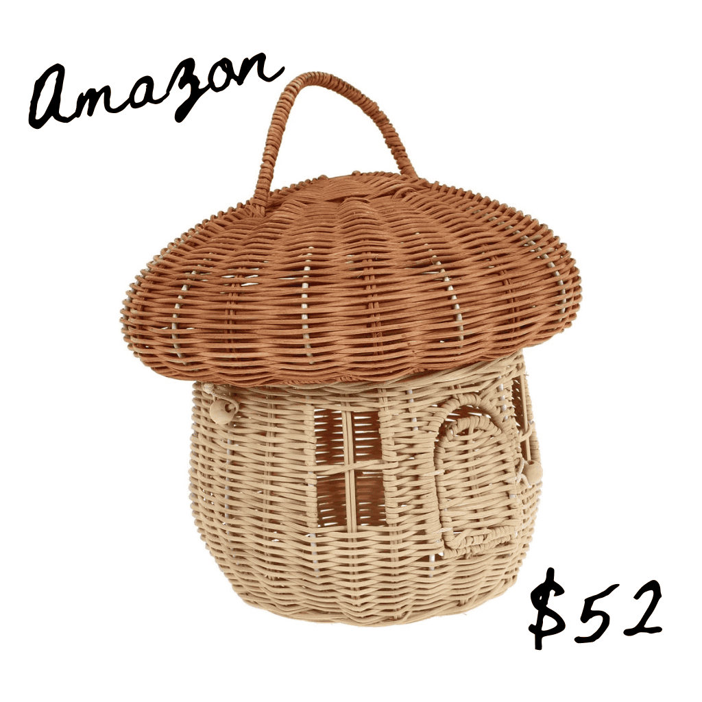Amazon lookalike of mushroom basket from Anthropologie home
