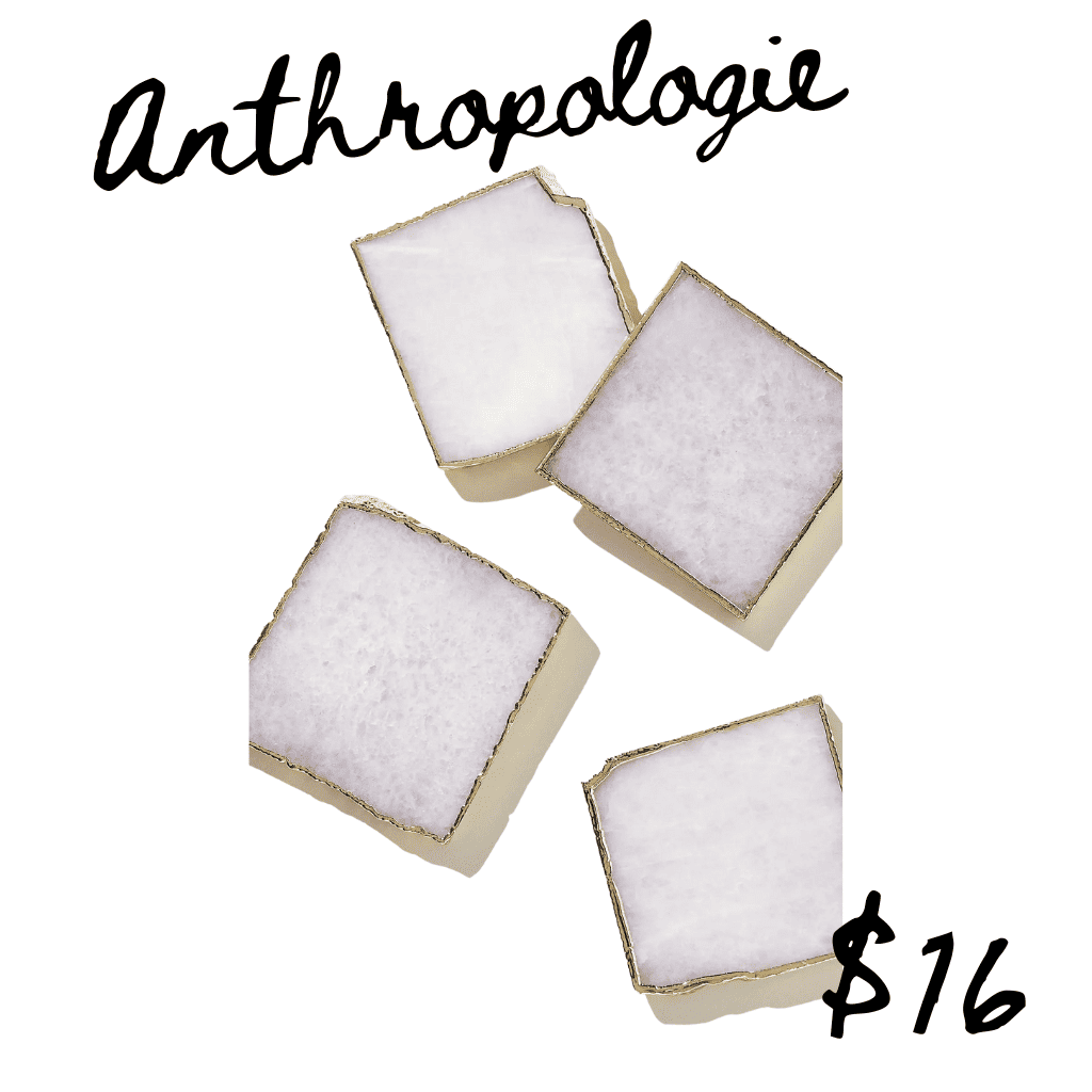 Anthropologie white marble coasters
