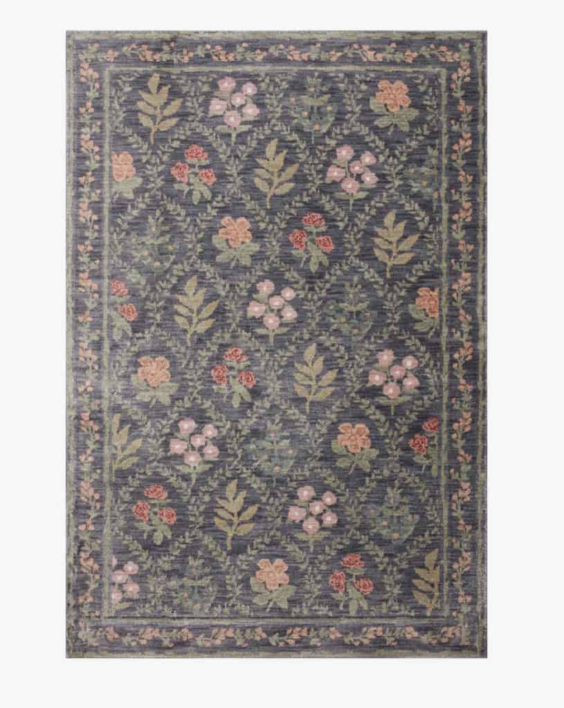 Fiore Hawthorne rifle paper floral rug
