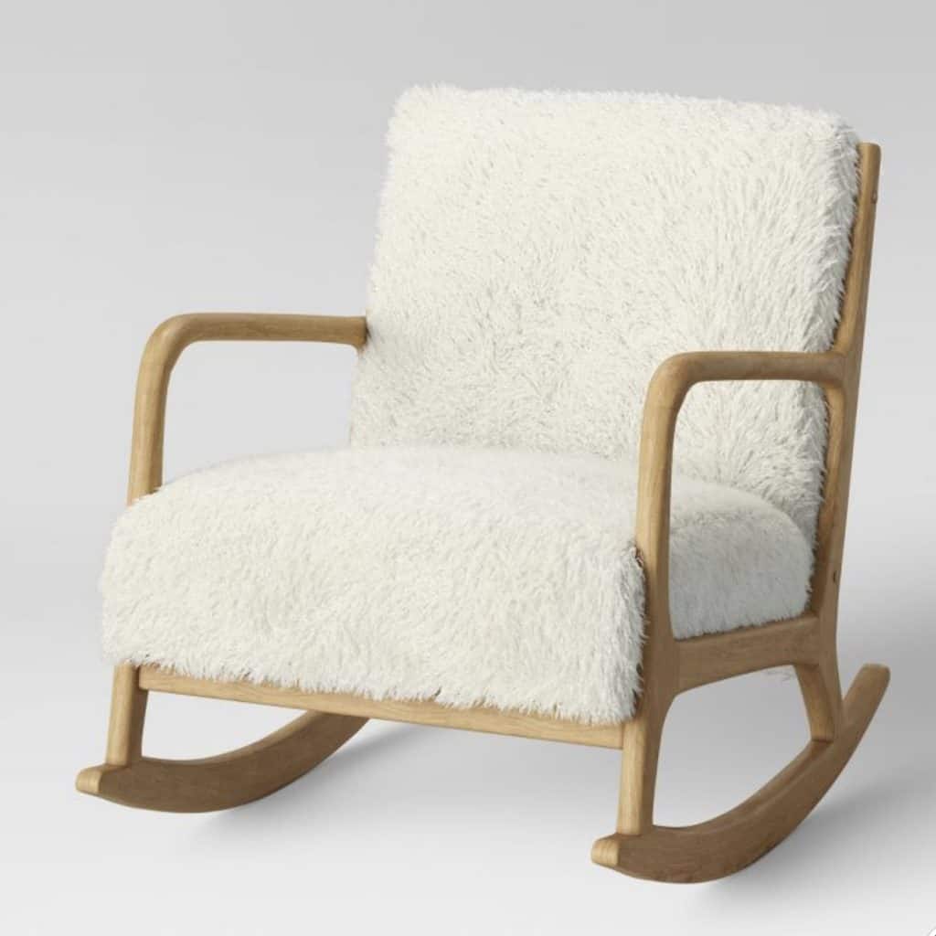 White Sherpa rocker