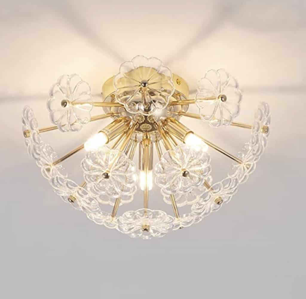 Floral flush mount