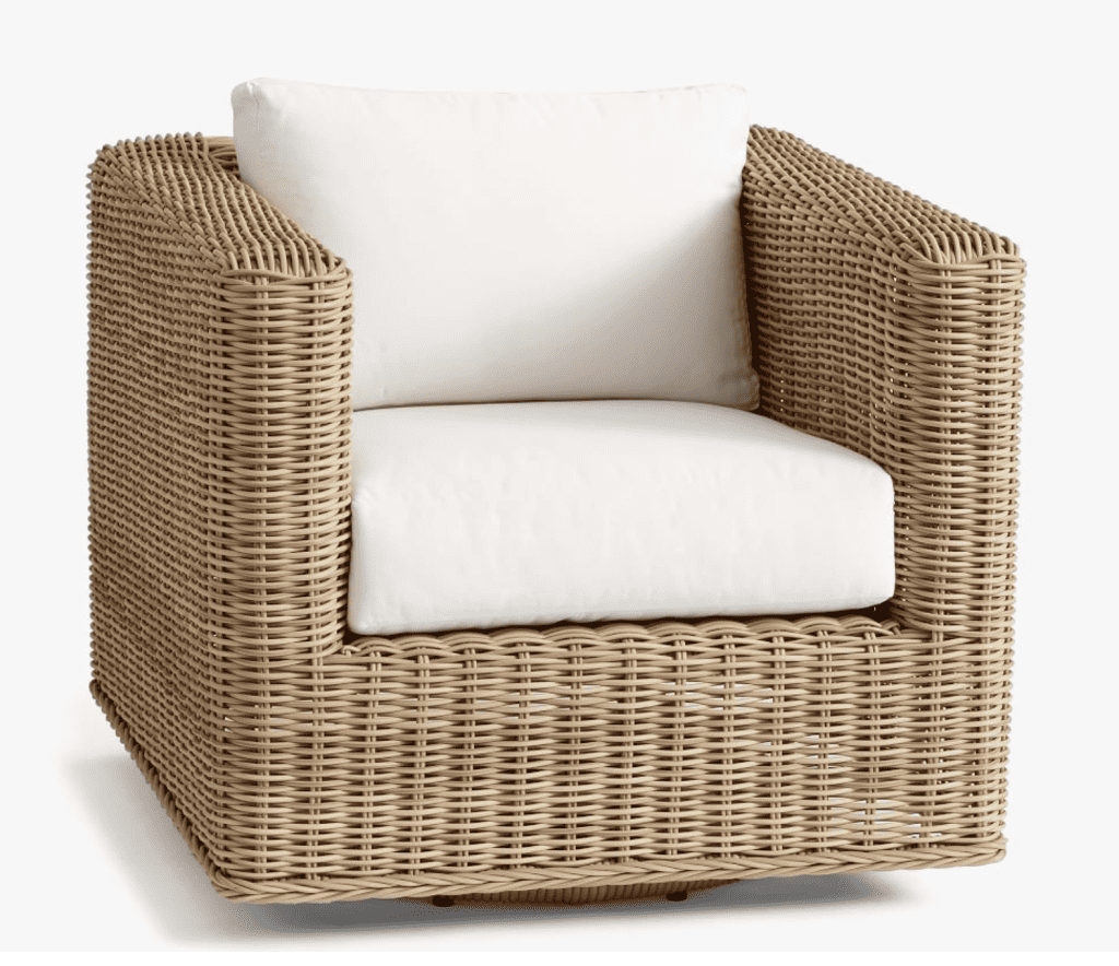rattan chair from pottery barn